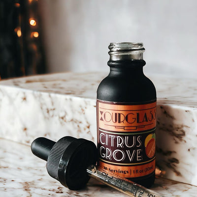 OURGLASS Citrus Grove Delta-9 THC drops, ideal for culinary and beverage infusions, adding a touch of relaxation and flavor to your creations.