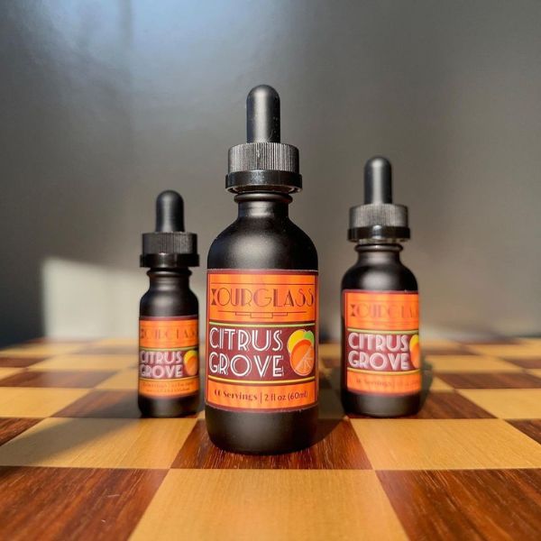 OURGLASS Delta-9 drops for drinks in various sizes, ideal for creating Delta-9 beverages and thc tincture cocktails.